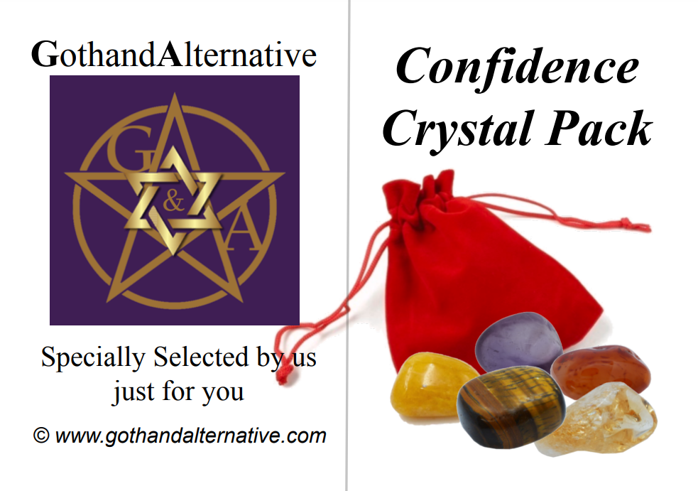 Confidence Healing Crystal Tumblestone Gift Set - GothandAlternative