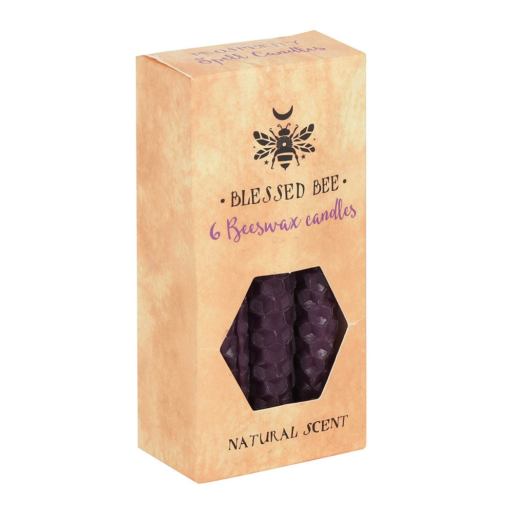 Pack of 6 Purple Beeswax Spell Candles - GothandAlternative