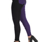 Banned Apparel Bailey Half & Half Black and Purple Trousers