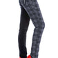 Banned Apparel Half the Damage Black and Grey Check Trousers